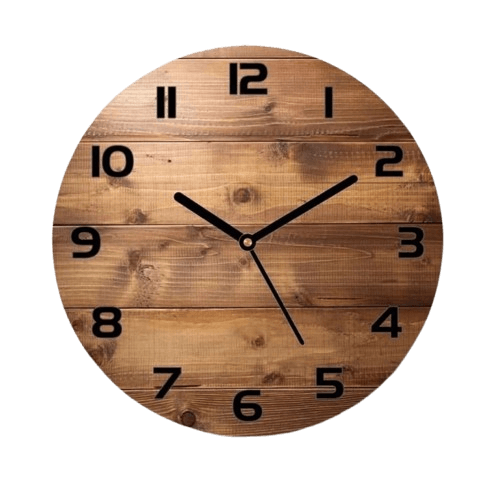 WOOD WALL CLOCK (NATURAL)